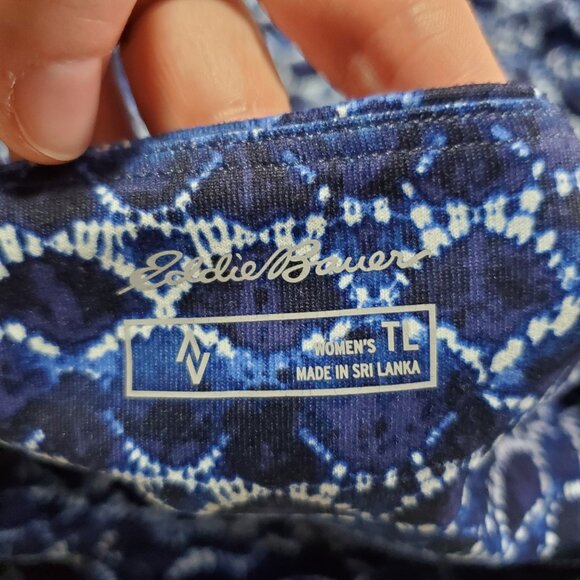 EDDIE BAUER Aster Jersey Maxi Dress UPF50+ Side Split Pullover Womens Large Tall - Picture 9 of 13